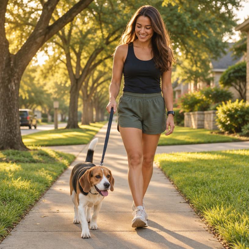 Happy pet parent with their pet